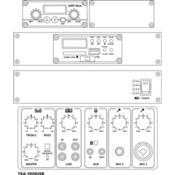 Monacor TXA-1020USB Przenośny system nagłośnie.